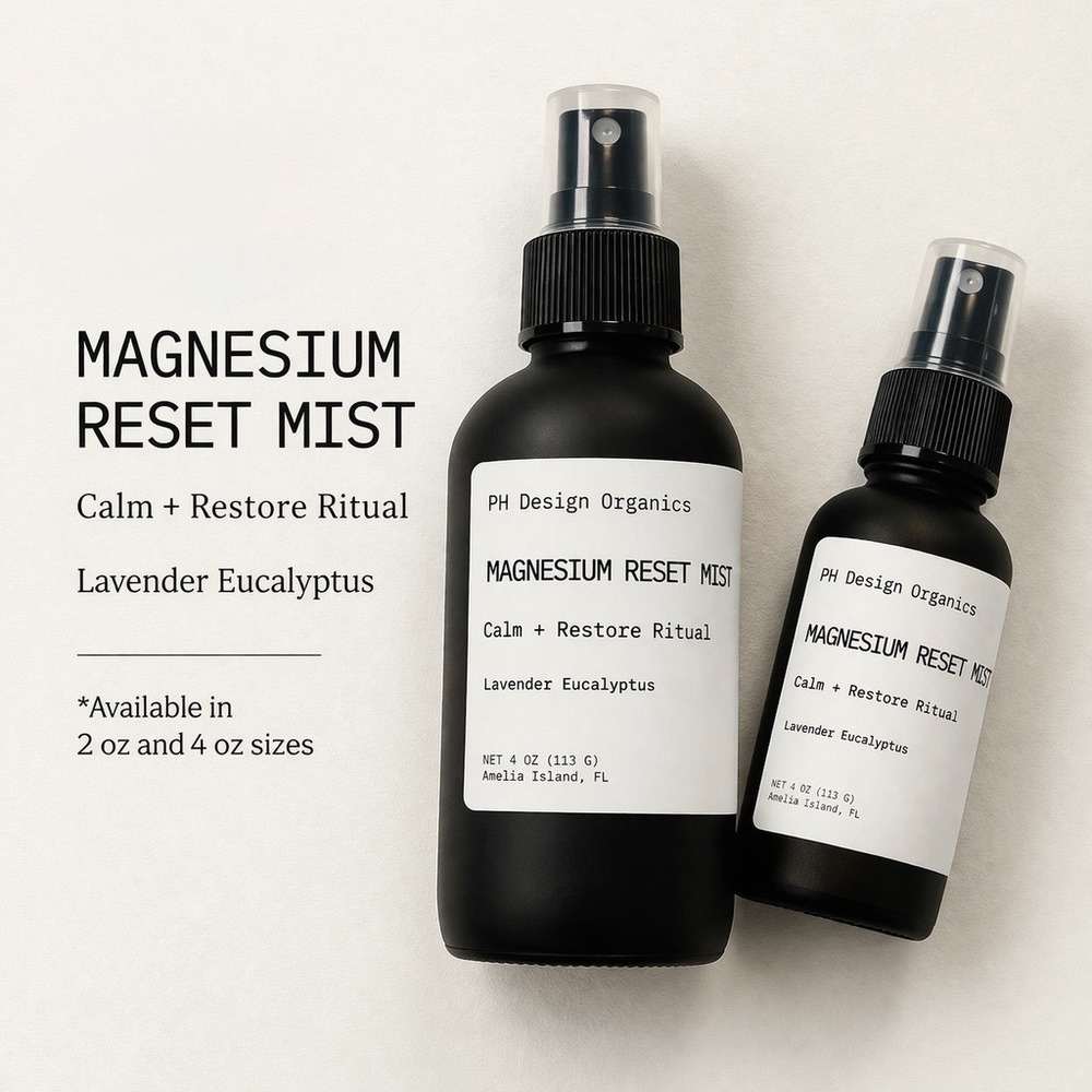 PH Design Organics Magnesium Reset Mist 4oz Lavender Eucalyptus Muscle Recovery